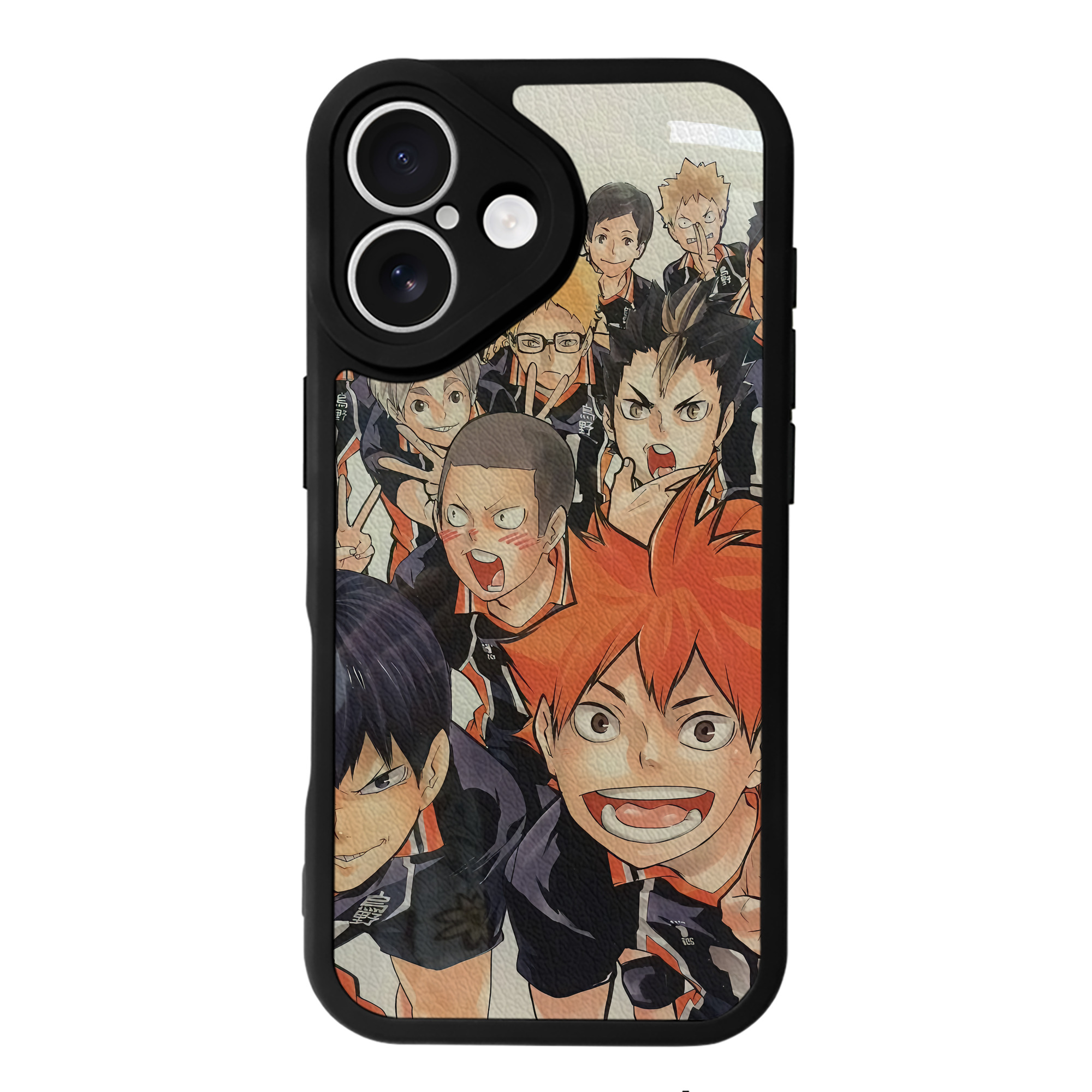 （画像用） ハイキュー!! Haikyu!! 【iPhone 16シリーズ対応】シリコンスマホケース（レザー調） 材質：シリコン
